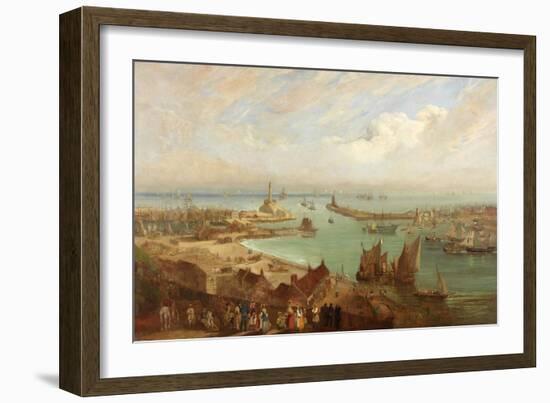 Sunderland Harbour from Roker, C.1850-C.1855-Edward Hastings-Framed Giclee Print