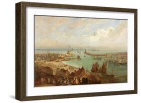 Sunderland Harbour from Roker, C.1850-C.1855-Edward Hastings-Framed Giclee Print