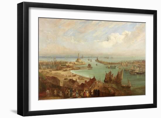 Sunderland Harbour from Roker, C.1850-C.1855-Edward Hastings-Framed Giclee Print