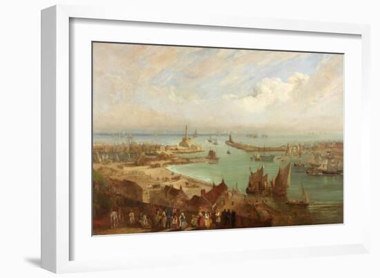 Sunderland Harbour from Roker, C.1850-C.1855-Edward Hastings-Framed Giclee Print