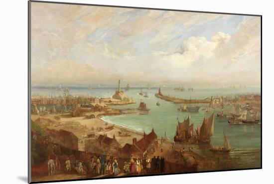 Sunderland Harbour from Roker, C.1850-C.1855-Edward Hastings-Mounted Giclee Print