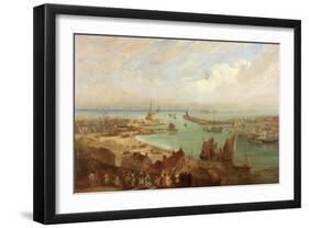 Sunderland Harbour from Roker, C.1850-C.1855-Edward Hastings-Framed Premium Giclee Print