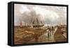 Sunderland Piers, 1843, 1886-John James Syer-Framed Stretched Canvas