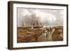 Sunderland Piers, 1843, 1886-John James Syer-Framed Giclee Print