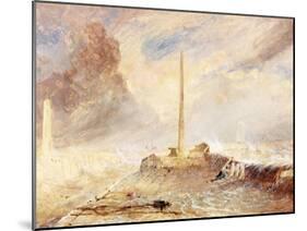 Sunderland Piers in a Storm-Thomas Miles Richardson-Mounted Giclee Print