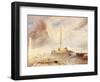 Sunderland Piers in a Storm-Thomas Miles Richardson-Framed Giclee Print