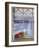 Sundial and Cat-Timothy Easton-Framed Giclee Print