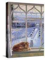 Sundial and Cat-Timothy Easton-Stretched Canvas