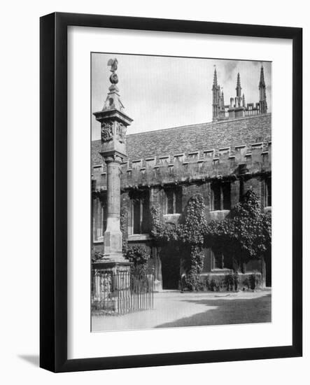 Sundial, Corpus Christi College, Oxford, Oxfordshire, 1924-1926-Herbert Felton-Framed Giclee Print