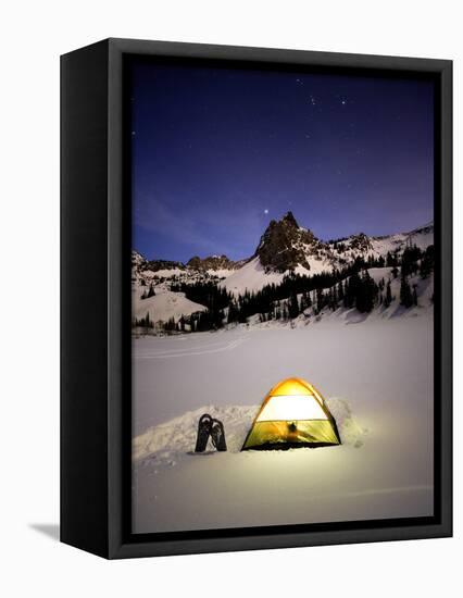 Sundial Peak under the Stars. Big Cottonwood Canyon, Utah-Lindsay Daniels-Framed Stretched Canvas