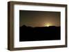 Sundown above mountain range-Benjamin Engler-Framed Photographic Print