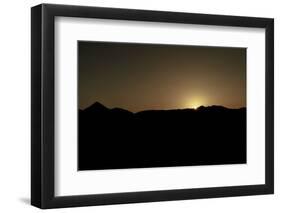 Sundown above mountain range-Benjamin Engler-Framed Photographic Print