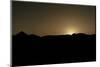 Sundown above mountain range-Benjamin Engler-Mounted Photographic Print