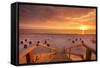 Sundown at Beach, Sylt Island, Northern Frisia, Schleswig-Holstein, Germany-Sabine Lubenow-Framed Stretched Canvas