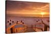 Sundown at Beach, Sylt Island, Northern Frisia, Schleswig-Holstein, Germany-Sabine Lubenow-Stretched Canvas