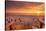 Sundown at Beach, Sylt Island, Northern Frisia, Schleswig-Holstein, Germany-Sabine Lubenow-Stretched Canvas