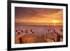 Sundown at Beach, Sylt Island, Northern Frisia, Schleswig-Holstein, Germany-Sabine Lubenow-Framed Photographic Print