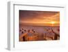 Sundown at Beach, Sylt Island, Northern Frisia, Schleswig-Holstein, Germany-Sabine Lubenow-Framed Photographic Print