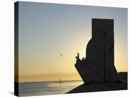 Sundown at the Monument to the Discoveries (Padrao Dos Descobrimentos) by the River Tagus (Rio Tejo-Stuart Forster-Stretched Canvas