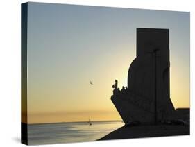 Sundown at the Monument to the Discoveries (Padrao Dos Descobrimentos) by the River Tagus (Rio Tejo-Stuart Forster-Stretched Canvas