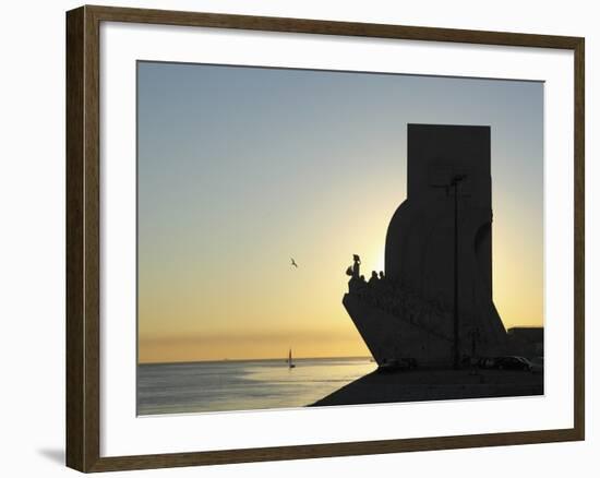 Sundown at the Monument to the Discoveries (Padrao Dos Descobrimentos) by the River Tagus (Rio Tejo-Stuart Forster-Framed Photographic Print