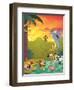 Sundown at the Water Hole - Jack & Jill-Gary LaCoste-Framed Giclee Print