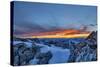 Sundown at Watzmann with Steinernes Meer, Loferer Steinberge, Central Alps-Stefan Sassenrath-Stretched Canvas