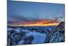 Sundown at Watzmann with Steinernes Meer, Loferer Steinberge, Central Alps-Stefan Sassenrath-Mounted Photographic Print