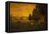Sundown Brilliance-George Inness, Sr.-Framed Stretched Canvas
