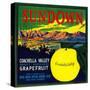 Sundown Grapefruit Label - Bryn Mawr, CA-Lantern Press-Stretched Canvas