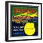 Sundown Grapefruit Label - Bryn Mawr, CA-Lantern Press-Framed Art Print