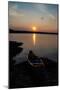 Sundown, Lelang Lake, boat, Dalsland, Götaland, Sweden-Andrea Lang-Mounted Photographic Print