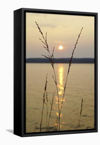 Sundown, Lelång Lake, Dalsland, Sweden-Andrea Lang-Framed Stretched Canvas