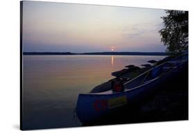 Sundown, Lelång Lake, Dalsland, Sweden-Andrea Lang-Stretched Canvas