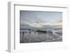 Sundown on the beach Kühlungsborn, the Baltic Sea, Mecklenburg Western Pomerania-UtArt-Framed Photographic Print