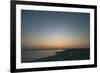 Sundown on the beach of Mitjorn with view to the Mola, Formentera,-Nadja Jacke-Framed Photographic Print