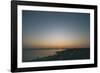 Sundown on the beach of Mitjorn with view to the Mola, Formentera,-Nadja Jacke-Framed Photographic Print