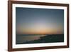 Sundown on the beach of Mitjorn with view to the Mola, Formentera,-Nadja Jacke-Framed Photographic Print