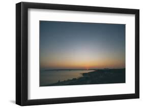 Sundown on the beach of Mitjorn with view to the Mola, Formentera,-Nadja Jacke-Framed Photographic Print