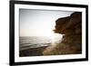 Sundown on the stone beach island Kos, Greece,-Rasmus Kaessmann-Framed Photographic Print