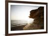 Sundown on the stone beach island Kos, Greece,-Rasmus Kaessmann-Framed Photographic Print