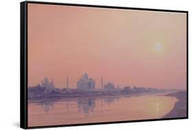 Sundown on the Yamuna-Derek Hare-Framed Stretched Canvas