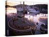 Sundown Over South Harbour, Hamburgsund, Bohuslan, Sweden, Scandinavia, Europe-Kim Hart-Stretched Canvas