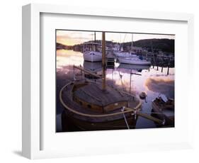 Sundown Over South Harbour, Hamburgsund, Bohuslan, Sweden, Scandinavia, Europe-Kim Hart-Framed Photographic Print