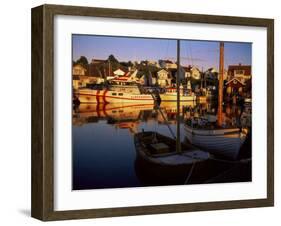 Sundown Over South Harbour, Village of Fjallbacka, Bohuslan, Sweden, Scandinavia-Kim Hart-Framed Photographic Print