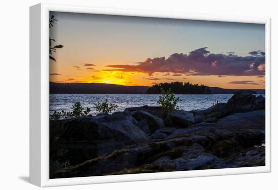 Sundown, Stora Le Lake, Sweden-Andrea Lang-Framed Photographic Print