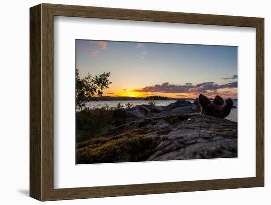 Sundown, Stora Le Lake, Sweden-Andrea Lang-Framed Photographic Print