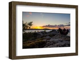 Sundown, Stora Le Lake, Sweden-Andrea Lang-Framed Photographic Print