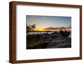 Sundown, Stora Le Lake, Sweden-Andrea Lang-Framed Photographic Print