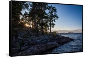 Sundown, Stora Le Lake, Sweden-Andrea Lang-Framed Stretched Canvas